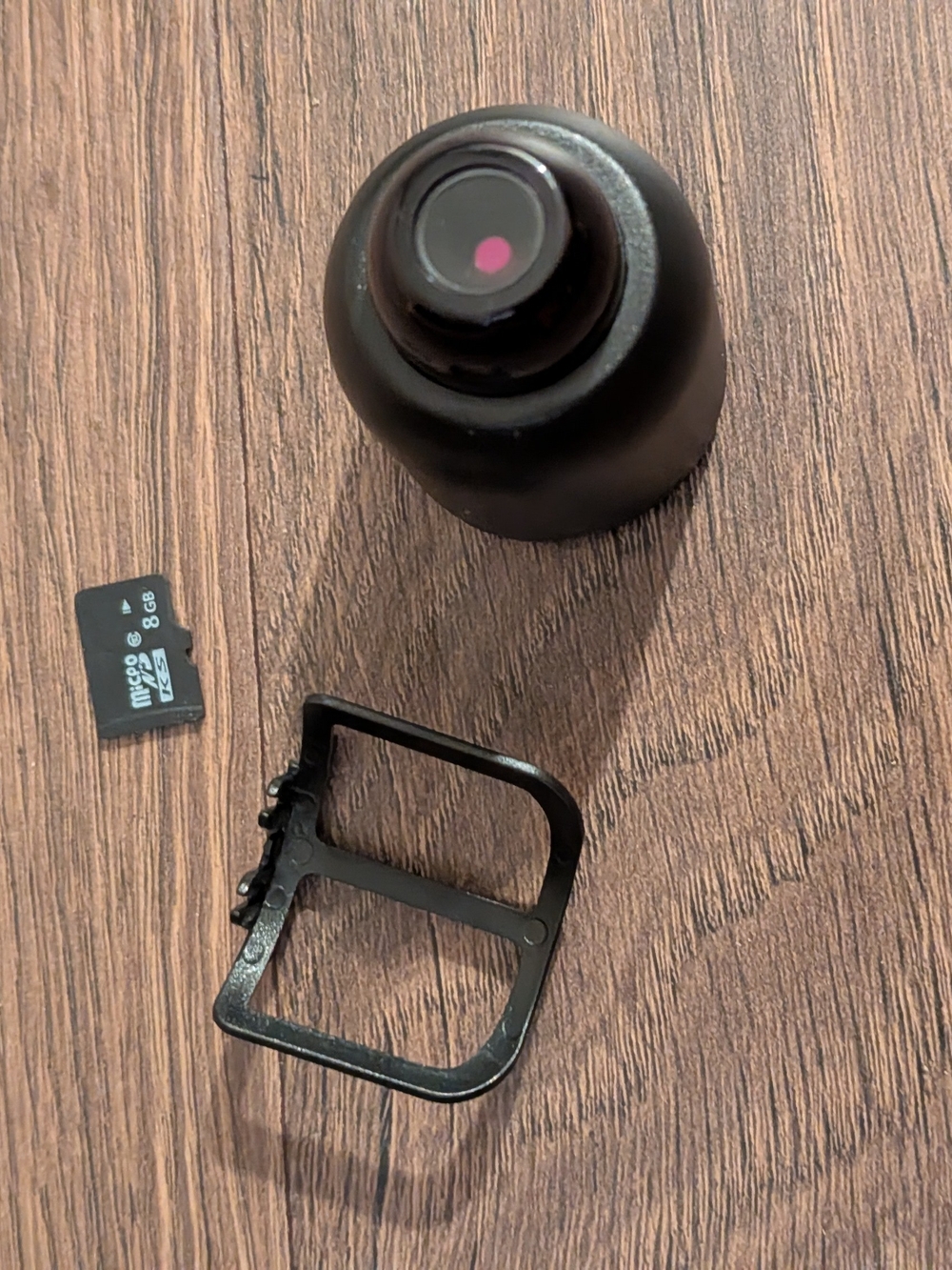 Black VR/AR Camera Lens Accessory with MicroSD Slot